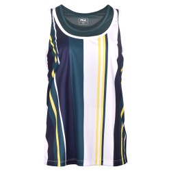 Women's top Fila Top Emma - white/deep teal comb