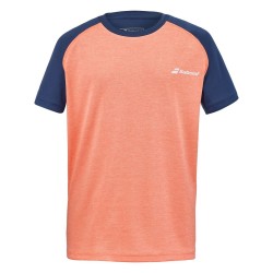 Boys' t-shirt Babolat Play Crew Neck Tee Boy - fluo strike/estate blue