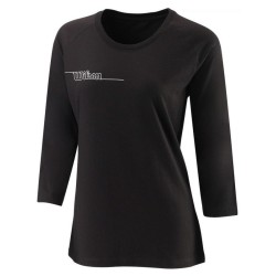 Women's long sleeve T-shirt Wilson Team II 3/4 Sleeve Tch Tee W - black
