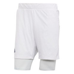 Men's shorts Adidas 2in1 Short Heat Ready 7in - white/tech indigo