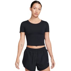 Women's T-shirt Nike One Fitted Dri-Fit Short Sleeve Top - black/black