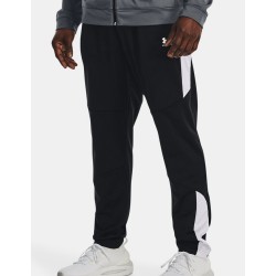 Men's trousers Under Armour Men's UA Tricot Track Pants - black/white