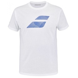 Men's T-shirt Babolat Exercise Big Flag Tee Men - white