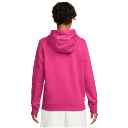 Women's jumper Nike Sportswear Club Fleece Pullover Hoodie - fireberry/white