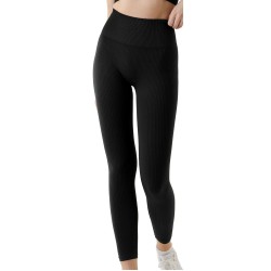 Women's leggings Bj_rn Borg Sthlm Seamless Rib Tights - black beauty