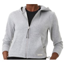 Women's jumper Bj_rn Borg Stockholm Soft Hood - light grey melange