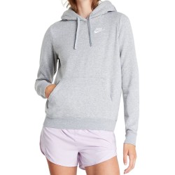 Women's jumper Nike Sportswear Club Fleece Pullover Hoodie - dark grey heather/white