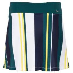 Women's skirt Fila Skort Elliot - white/deep teal stripe