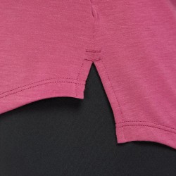 Women's long sleeve T-shirt Nike Dri-Fit One Luxe Lon Sleeve Top - rosewood/reflective silver