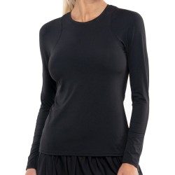 Women's long sleeve T-shirt Lucky in Love Luv Breeze L/S Crew Women - black