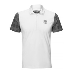 Men's Polo T-shirt Hydrogen Tech Zipped Polo - white/black