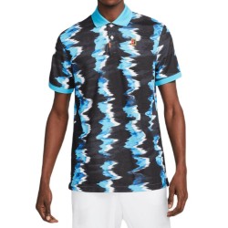 Men's Polo T-shirt Nike Print Slim-Fit Polo - baltic blue