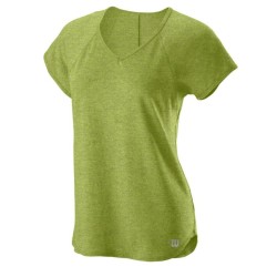 Women's T-shirt Wilson W Training V-Neck Tee - dark citron