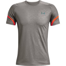 Men's T-shirt Under Armour Men's UA RUSH HeatGear 2.0 Emboss Short Sleeve M - concrete/black