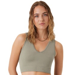 Women's top Bj_rn Borg Sthlm Seamless Light Crop Top - aloe