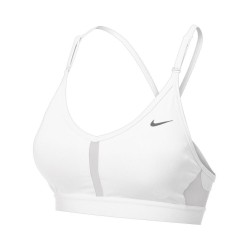 Women's bra Nike Indy Bra V-Neck W - white/grey fog/particle grey