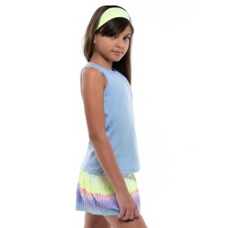 Girls' T-shirt Lucky in Love Going Wild V-Neck Cutout Tank Girls - cloud