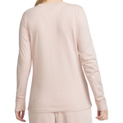 Women's long sleeve T-shirt Nike Swoosh Essential Long Sleeve Icon Futura - pink oxford