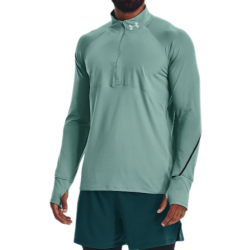 Men's Jumper Under Armour Men's UAQualifier Run 2.0 1/2 Zip - fresco green/black