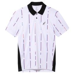 Men's Polo T-shirt Australian Ace Polo Shirt With Stripes - bianco