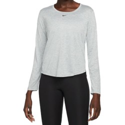 Women's long sleeve T-shirt Nike Dri-FIT One Women's Standard Fit Top - particle grey/heather/black