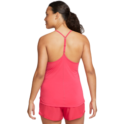 Women's top Nike Dri-Fit One Elastika Standard Fit Tank - light fusion red/white
