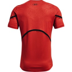 Men's T-shirt Under Armour Men's UA RUSH HeatGear 2.0 Emboss Short Sleeve - radiant red/black