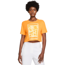 Women's T-shirt Nike Dri-Fit Slam Crop Top - sundial