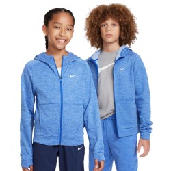 Boys' jumper Nike Therma-FIT Multi+ Full-Zip Training Hoodie - game royal/polar/white