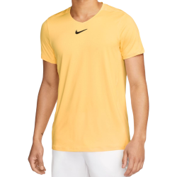 Men's T-shirt Nike Court Dri-Fit Advantage Crew Top - citron pulse/black
