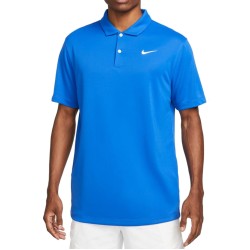 Men's Polo T-shirt Nike Men's Court Dri-Fit Solid Polo - game royal/white