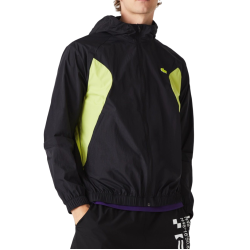 Men's jacket Lacoste Sport Collapsible Windbreaker - black/yellow