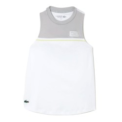 Women's top Lacoste Contrast Stretch Cotton Sport Tank - white/grey