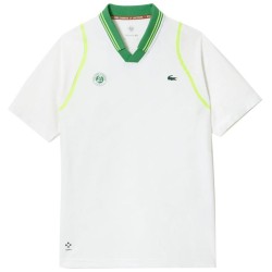 Men's Polo T-shirt Lacoste Sport Roland Garros Edition Logo Polo Shirt - white