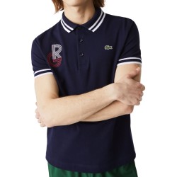 Men's Polo T-shirt Lacoste Men's SPORT Roland Garros Edition Piqu_ Polo Shirt - navy blue/white/red