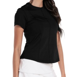 Women's T-shirt Lucky in Love Core Center Court Short Sleeve - black