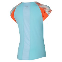 Women's T-shirt Mizuno Printed Tee - tanager turquoise