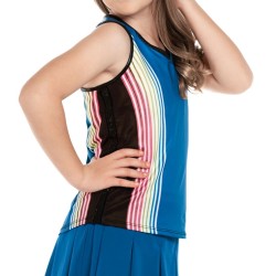 Girls' T-shirt Lucky in Love Neon Lights Tank - electric blue