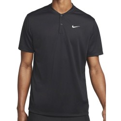 Men's Polo T-shirt Nike Men's Court Dri-Fit Blade Solid Polo - black/white