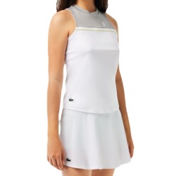 Women's top Lacoste Contrast Stretch Cotton Sport Tank - white/grey
