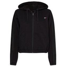 Women's jumper Tommy Hilfiger Relaxed Branded Zip Up Hoodie - black