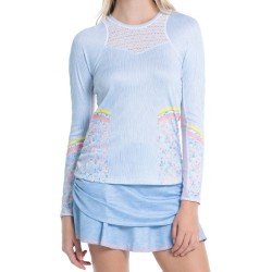 Women's long sleeve T-shirt Lucky in Love Liberty In Love Chambray Blossom Long Sleeve - light denim # XS
