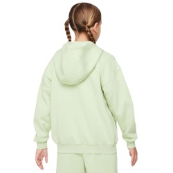 Girls' jumper Nike Sportswear Club Fleece Oversized Full Zip Hoodie - honeydew/white