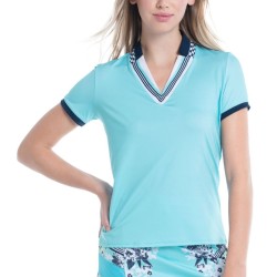 Women's T-shirt Lucky in Love Cool Urbana Geo Mod Notch Short Sleeve - cool