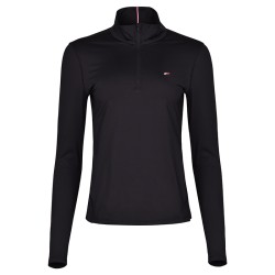 Women's jumper Tommy Hilfiger Essentials Slim Half Zip LS - black