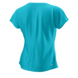 Women's T-shirt Wilson Training V-Neck II - scuba blue