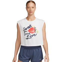 Women's top Nike Dri-Fit Printed Tank Top - white