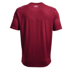 Men's T-shirt Under Armour Rush Energy Short Sleeve - black rose/white