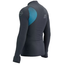 Men’s compression clothing Compressport Winter Trail Postural Long Sleeve Top - magnet/hawaiian ocean