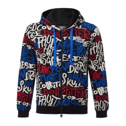 Men's Jumper Hydrogen Graffiti FZ Hoodie Man - black